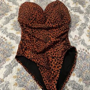 Leopard print orange and black